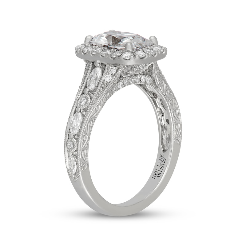 Main Image 2 of Neil Lane Artistry Cushion-Cut Lab-Grown Diamond Halo Engagement Ring 2-1/4 ct tw Platinum