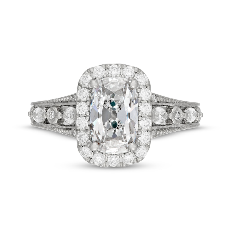 Main Image 3 of Neil Lane Artistry Cushion-Cut Lab-Grown Diamond Halo Engagement Ring 2-1/4 ct tw Platinum