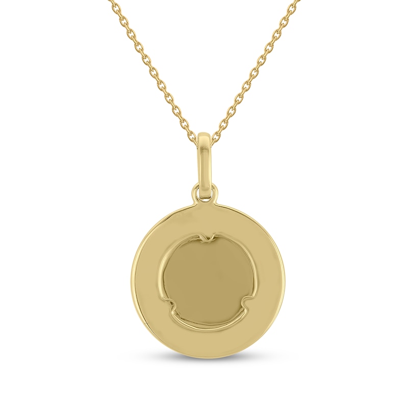 Main Image 3 of STUDIO BY KAY Diamond Cross Medallion Necklace 1/10 ct tw 24K Yellow Gold Vermeil Sterling Silver 18"