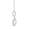 Thumbnail Image 3 of Closer Together Lab-Grown Diamond Halo Drop Necklace 1/2 ct tw 10K White Gold 18"