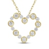 Thumbnail Image 1 of KAY Lab-Grown Diamonds Heart Outline Necklace 1/2 ct tw 10K Yellow Gold 18"