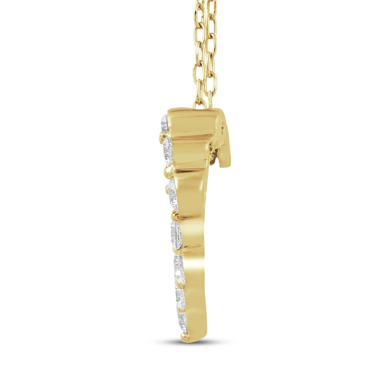 Main Image 2 of KAY Lab-Grown Diamonds Heart Outline Necklace 1/2 ct tw 10K Yellow Gold 18"
