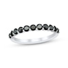 Thumbnail Image 1 of Black Diamond Anniversary Ring 1/2 ct tw 14K White Gold
