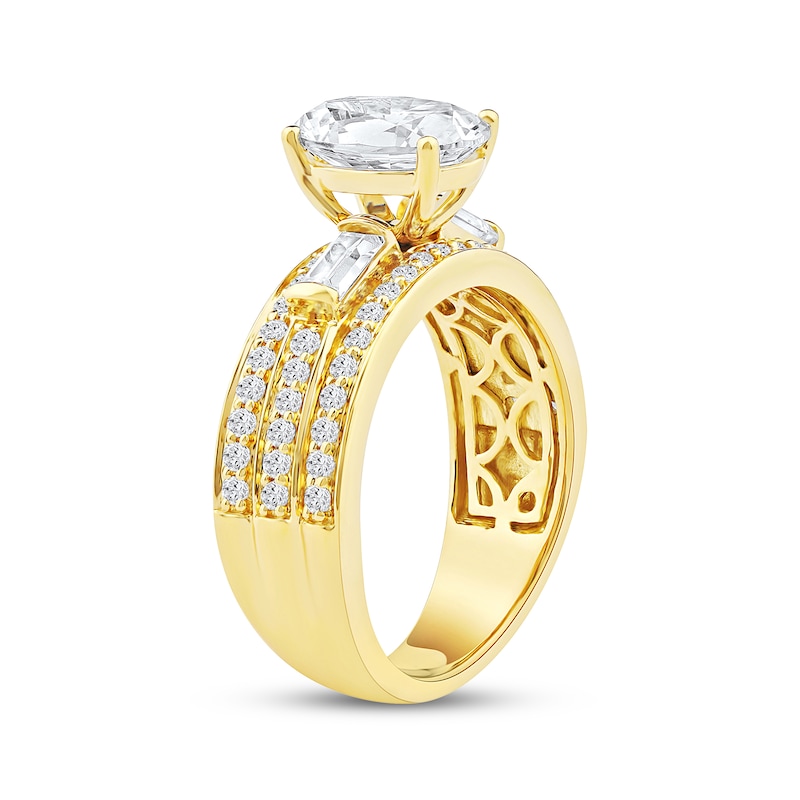 Main Image 2 of Now + Forever Lab-Grown Diamonds Oval-Cut Engagement Ring 2-1/4 ct tw 14K Yellow Gold