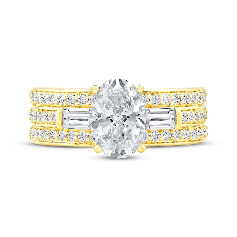 Main Image 3 of Now + Forever Lab-Grown Diamonds Oval-Cut Engagement Ring 2-1/4 ct tw 14K Yellow Gold