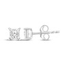 Thumbnail Image 3 of Radiant Reflections Round-Cut Lab-Grown Diamond Square Frame Solitaire Stud Earrings 1/4 ct tw Sterling Silver (I/SI2)