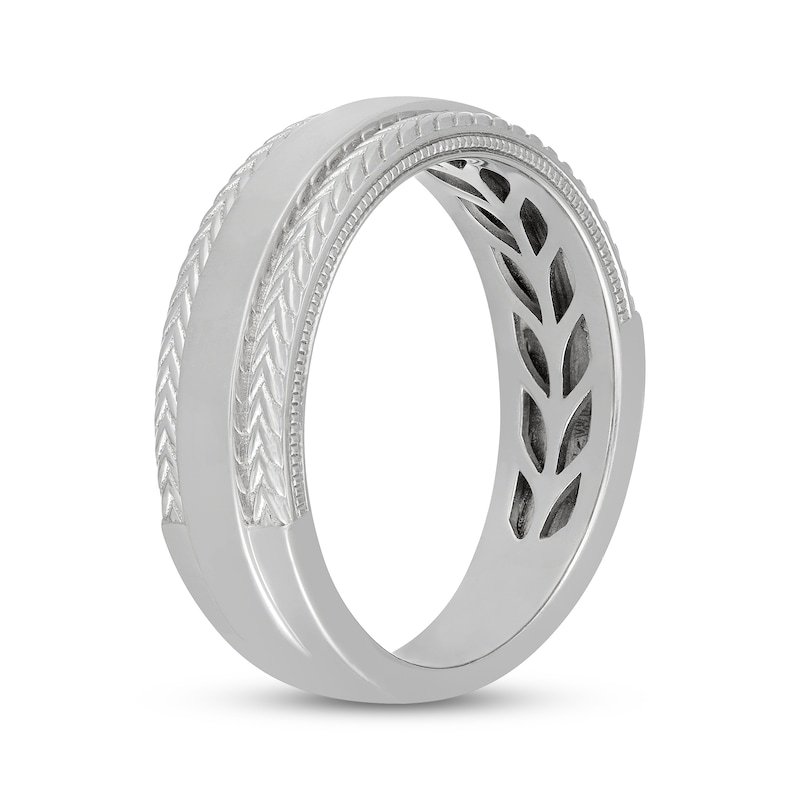 Main Image 2 of Neil Lane Men's Herringbone Wedding Band 14K White Gold