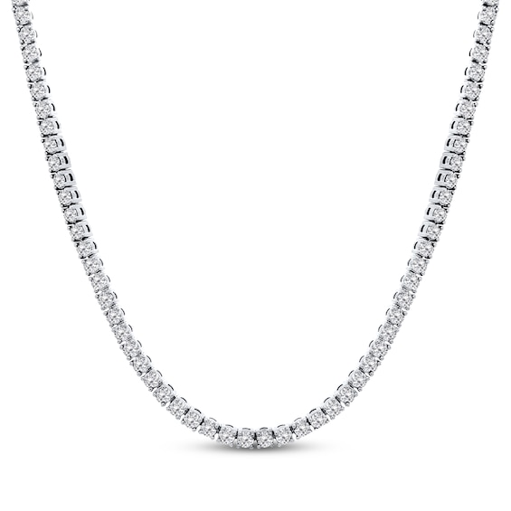 KAY Lab-Grown Diamonds Men's Tennis Necklace 15 ct tw Sterling Silver 20"