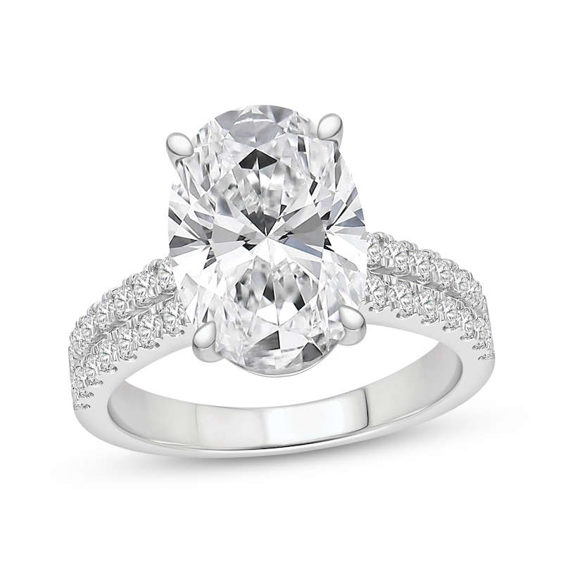 Main Image 1 of Now + Forever Lab-Grown Diamonds Oval-Cut Engagement Ring 4-1/2 ct tw 14K White Gold