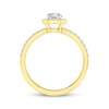 Thumbnail Image 4 of Now + Forever Lab-Grown Diamonds Round-Cut Cushion Halo Engagement Ring 1-1/2 ct tw 14K Yellow Gold