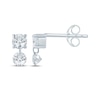 Thumbnail Image 3 of KAY Lab-Grown Diamonds Double Dangle Stud Earrings 3/8 ct tw 10K White Gold