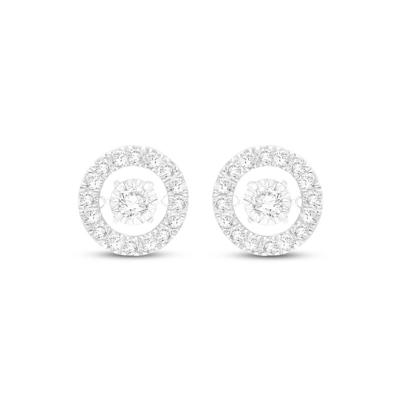 Main Image 2 of Unstoppable Love Lab-Grown Diamond Stud Earrings 1 ct tw 10K White Gold