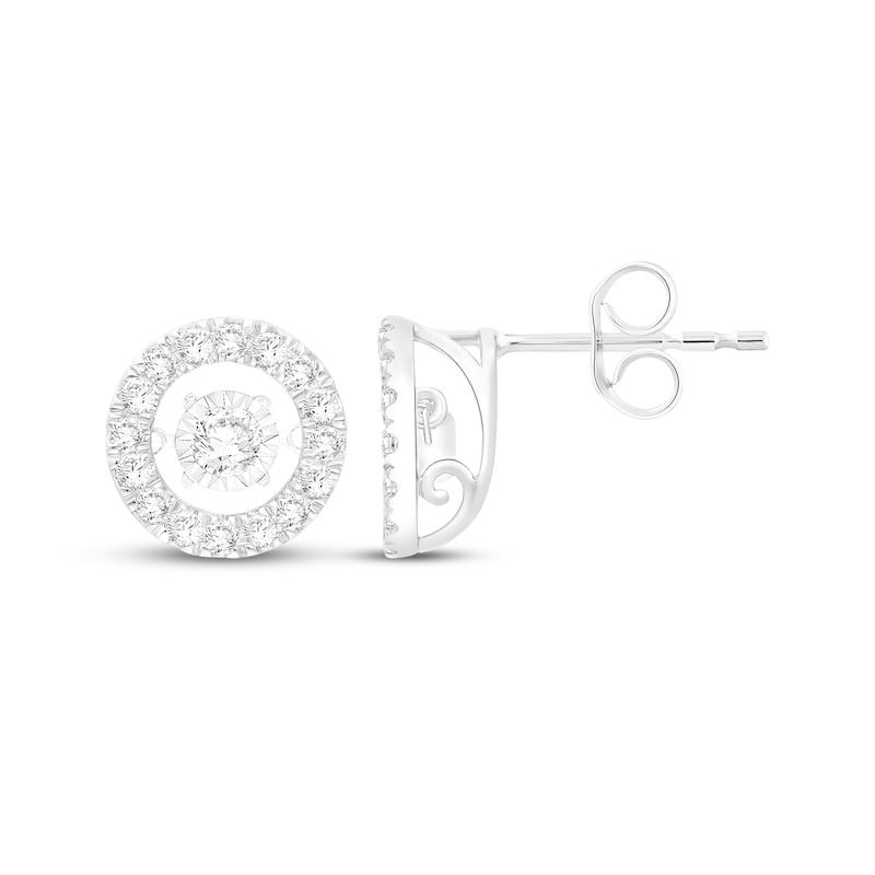 Main Image 3 of Unstoppable Love Lab-Grown Diamond Stud Earrings 1 ct tw 10K White Gold