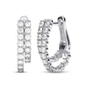 Thumbnail Image 1 of THE LEO Diamond Two-Row Split Inside-Out Hoop Earrings 1 ct tw 14K White Gold