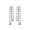 Thumbnail Image 2 of THE LEO Diamond Two-Row Split Inside-Out Hoop Earrings 1 ct tw 14K White Gold