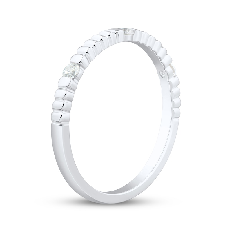 Main Image 2 of Now + Forever Diamond Three-Stone Anniversary Ring 1/10 ct tw 10K White Gold