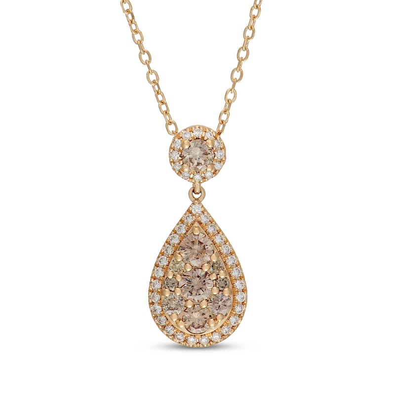 Main Image 1 of Neil Lane Desert Diamonds Pear-Shaped Drop Necklace 5/8 ct tw 10K Yellow Gold 18"