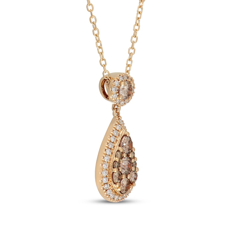 Main Image 2 of Neil Lane Desert Diamonds Pear-Shaped Drop Necklace 5/8 ct tw 10K Yellow Gold 18"