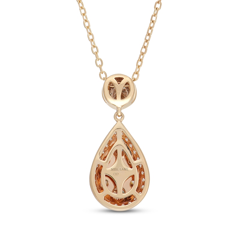 Main Image 3 of Neil Lane Desert Diamonds Pear-Shaped Drop Necklace 5/8 ct tw 10K Yellow Gold 18"