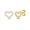 Thumbnail Image 1 of KAY Signature Collection Lab-Grown Diamond Mini Heart Stud Earrings 1/4 ct tw 18K Yellow Gold-Plated Sterling Silver