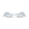 Thumbnail Image 4 of Monique Lhuillier Bliss Marquise & Round-Cut Lab-Grown Diamond Open-Shank Wedding Band 3/8 ct tw 18K White Gold