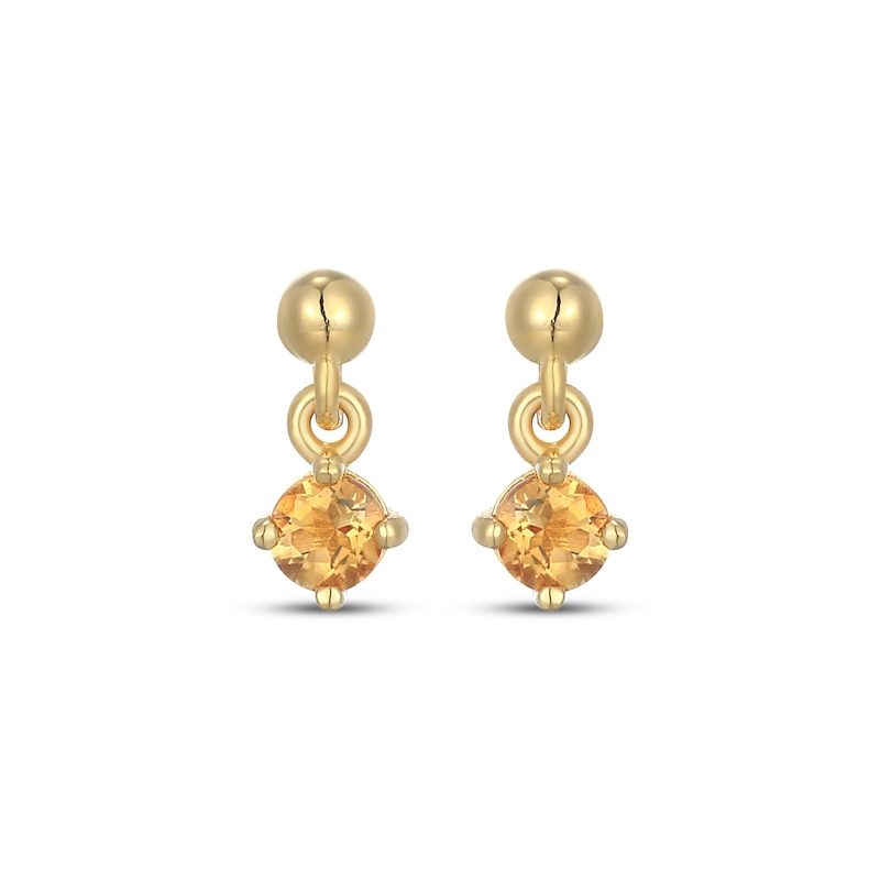 Main Image 2 of STUDIO BY KAY Citrine Solitaire Dangle Earrings 24K Yellow Gold Vermeil Sterling Silver