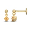 Thumbnail Image 3 of STUDIO BY KAY Citrine Solitaire Dangle Earrings 24K Yellow Gold Vermeil Sterling Silver