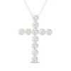 Thumbnail Image 1 of Kay Signature Collection Lab-Grown Diamond Cross Necklace 3 ct tw 10K Yellow Gold 18"