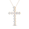 Thumbnail Image 3 of Kay Signature Collection Lab-Grown Diamond Cross Necklace 3 ct tw 10K Yellow Gold 18"