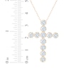 Thumbnail Image 6 of Kay Signature Collection Lab-Grown Diamond Cross Necklace 3 ct tw 10K Yellow Gold 18"