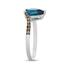 Thumbnail Image 2 of Le Vian Pear-Shaped Blue Topaz Ring 1/6 ct tw Diamonds 14K Vanilla Gold