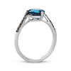Thumbnail Image 3 of Le Vian Pear-Shaped Blue Topaz Ring 1/6 ct tw Diamonds 14K Vanilla Gold