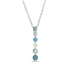 Thumbnail Image 1 of Le Vian Montana Sapphire Ombré Necklace 14K Vanilla Gold 19"