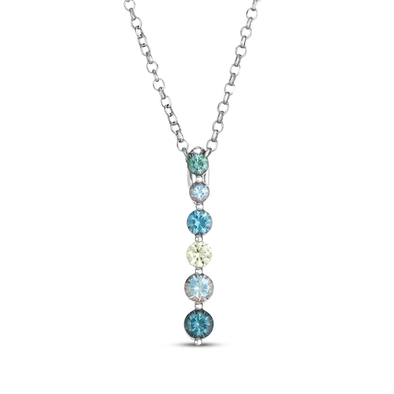 Le Vian Montana Sapphire Ombré Necklace 14K Vanilla Gold 19"