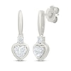 Thumbnail Image 1 of KAY Lab-Grown Diamonds Heart-Shaped Drop Earrings 3/4 ct tw Sterling Silver