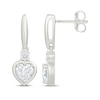 Thumbnail Image 3 of KAY Lab-Grown Diamonds Heart-Shaped Drop Earrings 3/4 ct tw Sterling Silver