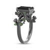 Thumbnail Image 2 of Wicked: For Good Octagon-Cut Black Onyx, Amethyst, Green Tourmaline & Lab-Grown Diamond Accent Flower Ring Black Rhodium-Plated Sterling Silver