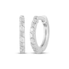 Thumbnail Image 1 of KAY Lab-Grown Diamonds Hoop Earrings 1/15 14K White Gold-Plated Sterling Silver