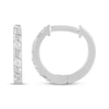 Thumbnail Image 3 of KAY Lab-Grown Diamonds Hoop Earrings 1/15 14K White Gold-Plated Sterling Silver