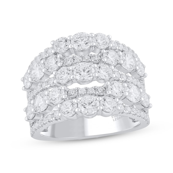 THE LEO Legacy Lab-Grown Diamond Multi-Row Ring 3-1/2 ct tw 14K White Gold