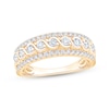 Thumbnail Image 1 of Now + Forever Lab-Grown Diamonds Three-Row Swirl Anniversary Ring 1/2 ct tw 14K Yellow Gold