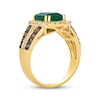 Thumbnail Image 2 of Le Vian Vault Emerald-Cut Emerald Halo Ring 1 ct tw Diamonds 14K Honey Gold