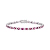 Thumbnail Image 1 of Le Vian Vault Oval-Cut Ruby Bracelet 3/4 ct tw Diamonds 14K Vanilla Gold 7.3"