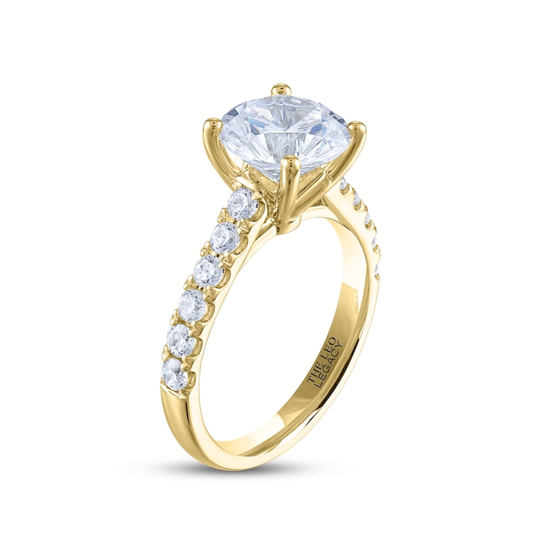Main Image 2 of THE LEO Legacy Lab-Grown Diamond Round-Cut Engagement Ring 3-1/2 ct tw 14K Yellow Gold
