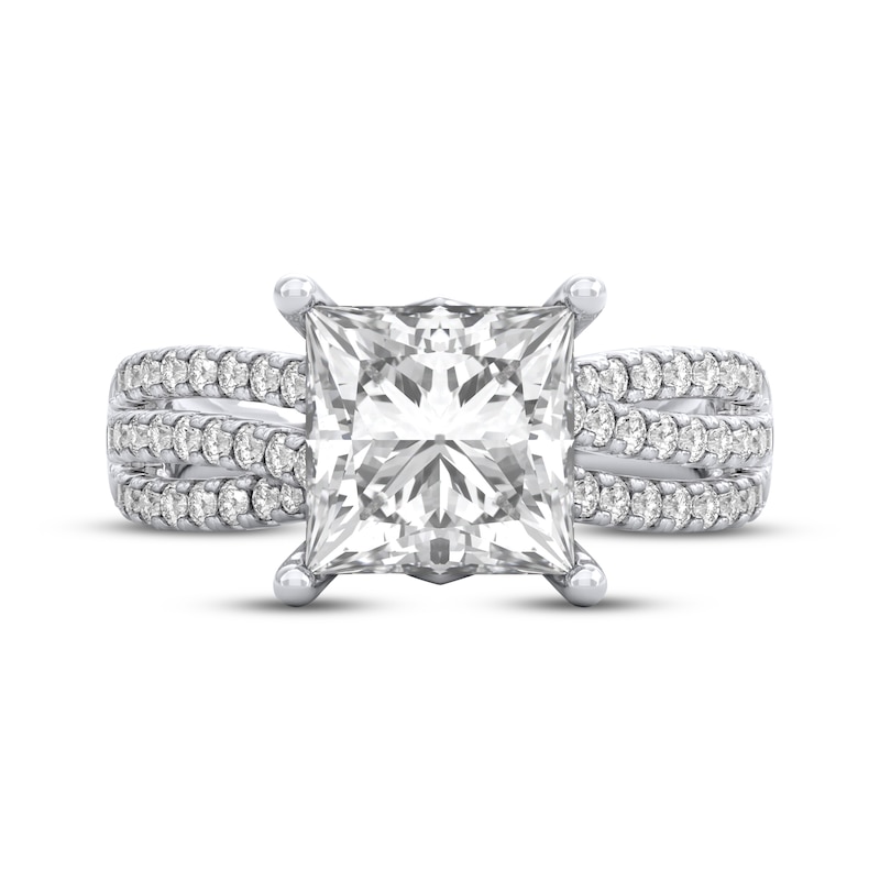 Main Image 3 of THE LEO Legacy Lab-Grown Diamond Princess-Cut Engagement Ring 3-1/2 ct tw 14K White Gold