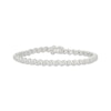 Thumbnail Image 1 of Diamond "S" Link Bracelet 1/10 ct tw Sterling Silver 7"