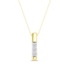 Thumbnail Image 1 of KAY Lab-Grown Diamonds Vertical Three-Stone Necklace 1/3 ct tw 18K Yellow Gold-Plated Sterling Silver 18"