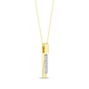 Thumbnail Image 2 of KAY Lab-Grown Diamonds Vertical Three-Stone Necklace 1/3 ct tw 18K Yellow Gold-Plated Sterling Silver 18"