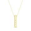 Thumbnail Image 3 of KAY Lab-Grown Diamonds Vertical Three-Stone Necklace 1/3 ct tw 18K Yellow Gold-Plated Sterling Silver 18"