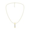 Thumbnail Image 4 of KAY Lab-Grown Diamonds Vertical Three-Stone Necklace 1/3 ct tw 18K Yellow Gold-Plated Sterling Silver 18"